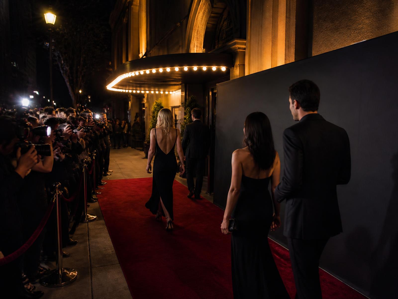 Guests arriving at the Main Street entrance of The Kult LA at night